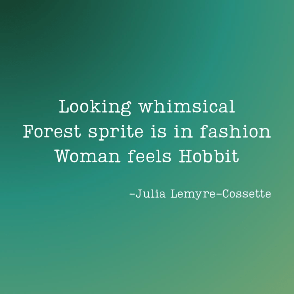 Forest sprite Hobbit Haiku poem